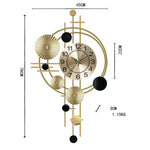 Geometrisk Cirkulær Vægur guld - Vignette | Vaegur